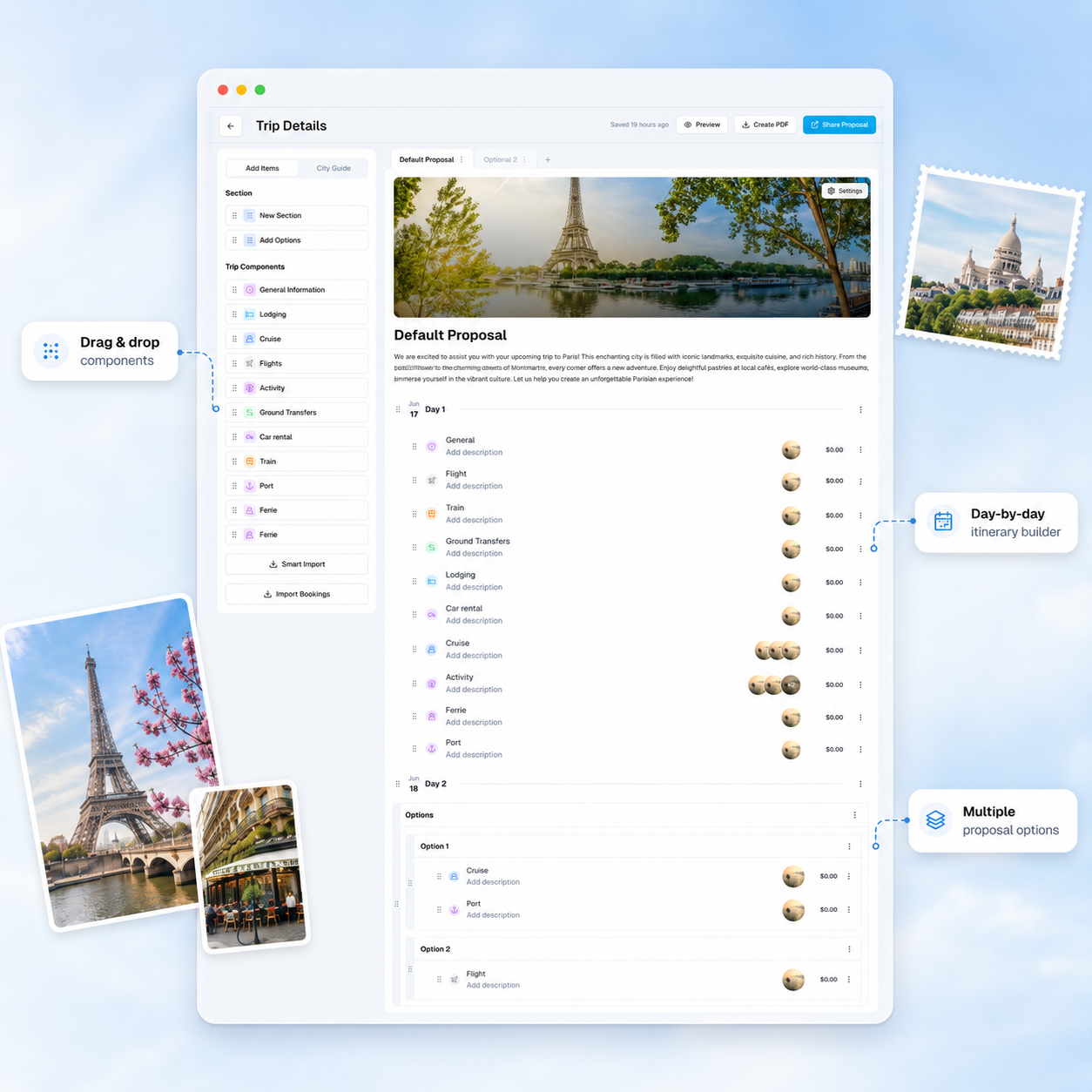 Itineraries & Proposals